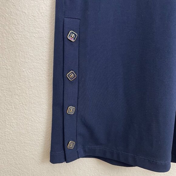 Susan Graver Womens Plus 2XP Navy Wide Leg Pants Pull On Stretch Pockets - Picture 5 of 10